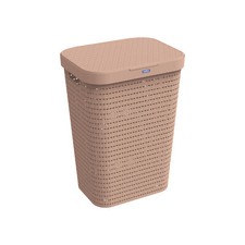 ROTHO Wäschesammler 55 L Country Wäschekorb Wäschebox Wäschetruhe Wäschetonne