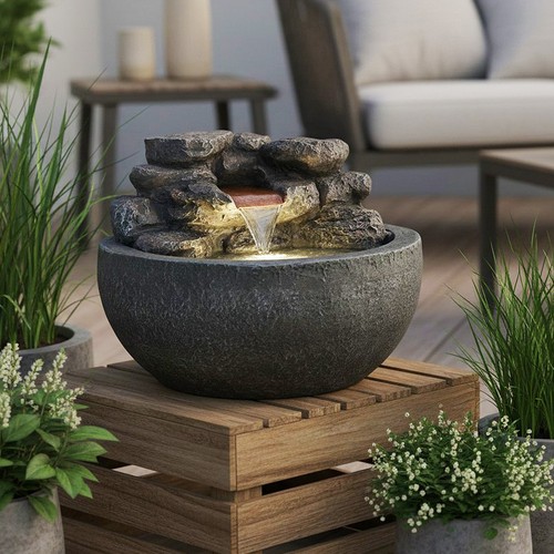 Runder gartenbrunnen - runder,