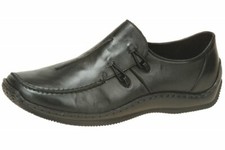 Rieker Damen Slipper Schwarz Leder Schuhe L1751-00