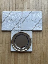 3x WMF Servierplatten Cromargan/Dekor vergoldet 24 Karat