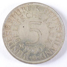5 DM, Heiermann, Silber, 1960