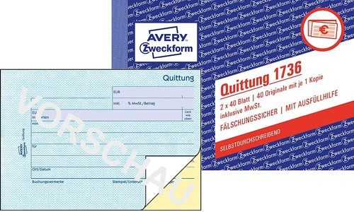 Avery zweckform blatt - 2x, 40