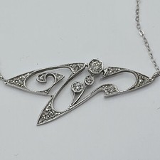 Art Deco Dekor Collier Weiß