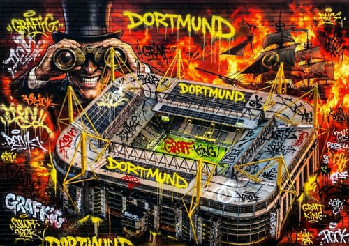 Graffiti fußballstadion - graffiti,
