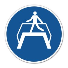 Aufkleber Übergang benutzen