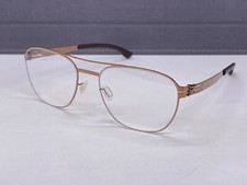 ic Berlin Brille Herren Damen Braun  Eckig Panto Mitte shiny Copper NP:499€