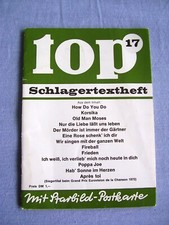 Top Schlagertextheft Nr. 17 von 1972 mit Starbild-Postkarte Vicky Leandros
