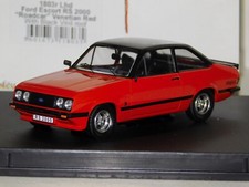 FORD ESCORT MK2 LHD RS2000 VENEZIANISCH ROT MIT SCHWARZEM VINILDACH TROFEU 18...