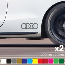 Audi Ringe Aufkleber, Aufkleber, S Line, schwarz Edition, Quattro, S3, S4, S5, S6, S8 -200 mm - x2