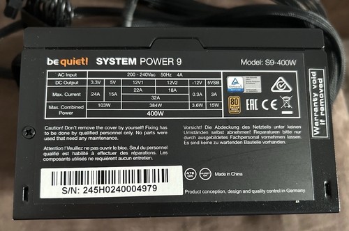 Quiet system power 9 atx - be,