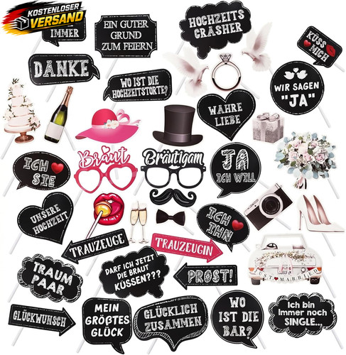 Hochzeits fotobox accessoires - hochzeits,