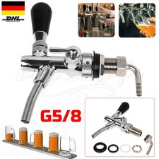 Kompensator Zapfhahn m Schaumtaste Verchromt G5/8 Zapfhahn Edelstahl Bier Zapfen