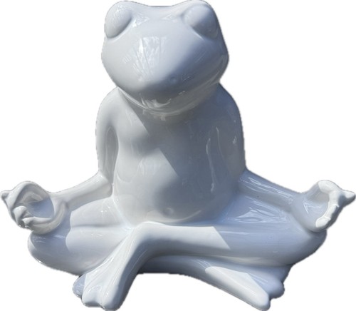 Keramik frosch figur weiß - frosch, in