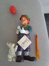 Große Goebel Happy Clowns Figur  Constantin mit Hund und Ballon ca.26 cm Rarität
