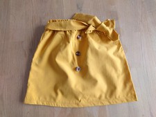 Mädchen Kinder Rock Senfgelb Gelb Schleife Knöpfe Herbst 116