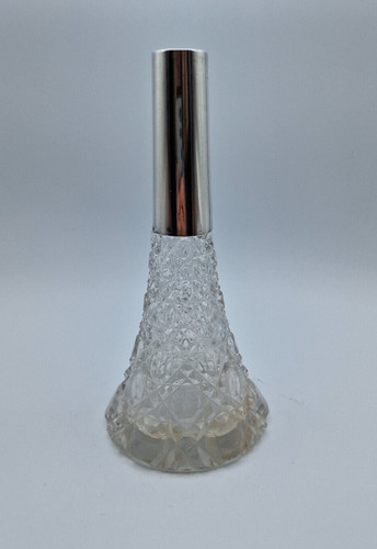 Kristallvase mit silbermontur - kristallvase,