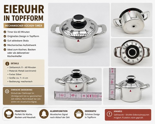 Eieruhr topfform - in, |