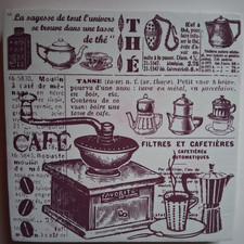 Aladine Hintergrundstempel Kaffee Cafe  Tee Kaffeemühle /kein Stampin up