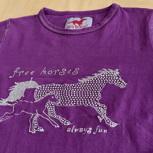 Red horse langarmshirt pferd - horse,