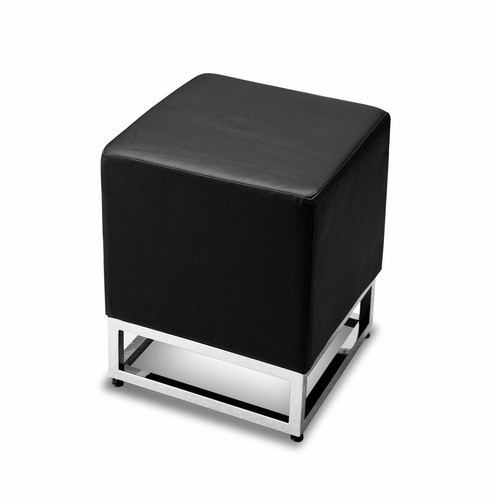 Schwarzer würfel leder - würfel, hocker