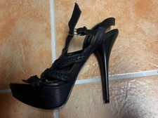 High Heels # Gr. 38 Sandaletten Table Dance Schwarz