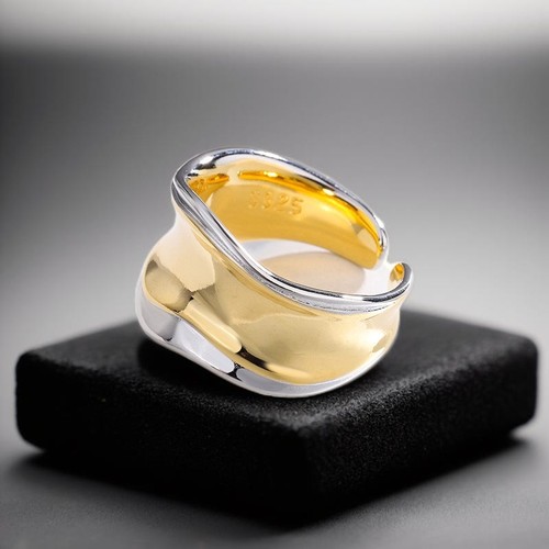 925er silberring goldfarben - 925er,