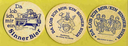 Bierdeckel sinner bier - bierdeckel,