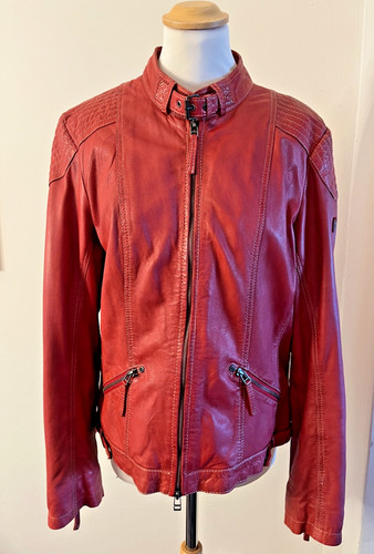 Lederjacke rot damen von - lederjacke,, rot,