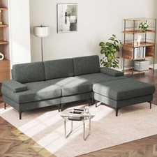 Chenille 3-Sitzer Sofa Couch
