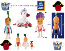 Kevin die Karotte/Katie/Kinder/Einhorn - groß/klein - weiche Plüschtiere Aldi selten