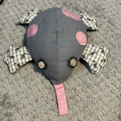 Nadelkissen frosch grau rosa - nadelkissen,