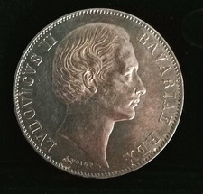  Madonnentaler, Ludwig II. König von Bayern 1866 (18,52g) 0,900 Silbermünze
