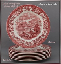 Speiseteller 28cm "Lochs of Scottland" Enoch Wedgwood England teller rot Awe