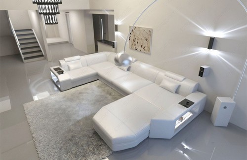 Wohnlandschaft leder sofa - wohnlandschaft,
