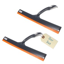2er Set Glasabzieher mit Silikonlippe 30 cm Dusch Fenster Glas Abzieher Wischer