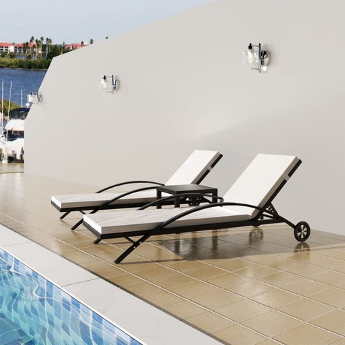 Sonnenliegen mit tisch poly - sonnenliegen,