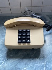 antikes altes POST TELEFON * Posttelefon Tastentelefon in beige/gelb