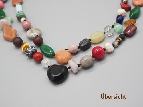Lange bunte edelsteinkette - lange,