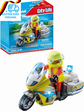PLAYMOBIL City Life 71205 Notarzt-Motorrad Mit Blinklicht, Spielzeug Für Kinder 