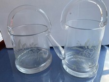 Dekoratives Milch und Zucker Set Vintage Handgraviert mit schönem Blumenmotiv