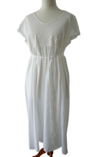 Feraud Paris Midi Kleid Damen Braut Hochzeit weiß 40 M L dress lochmuster