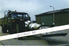 NVA-Foto DDR Oldtimer Luftstreitkräfte IFA LKW W 50 mit Mig Triebwerk als EAG