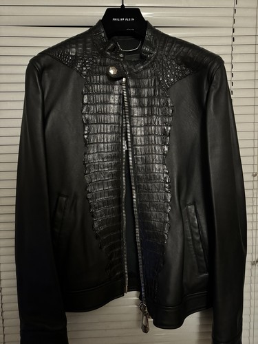 Leather bomber jacket - leather,