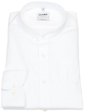 OLYMP Hemd Level 5 Stehkragen Twill besonders blickdicht weiß - ohne OVP