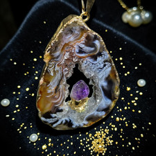 Achat Geode Anhänger mit