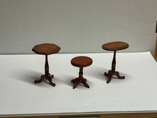 Mini Mundus Konvolut – 3 Kerzentische – Mahagoni & Braun – Top Zustand