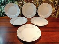 ROSENTHAL Germany , SANSSOUCI  Weiß / Blau Relief - 6 edle Speiseteller Ø 25cm