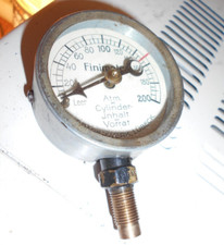 Finimeter Dräger Werk Lübeck Wehrmacht Tiefenmesser Halbmond Zeiger WK2 Messuhr