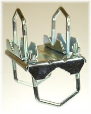 1x Doppel-Kreuzschelle Sat-Mastschelle Antenne Geländer Rohr bis 63mm verzinkt