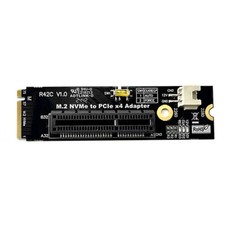 ADT PCIe 4.0 M.2 Key-M to PCI-E X4 X16 Riser Adapter Card SATA Power Adapter